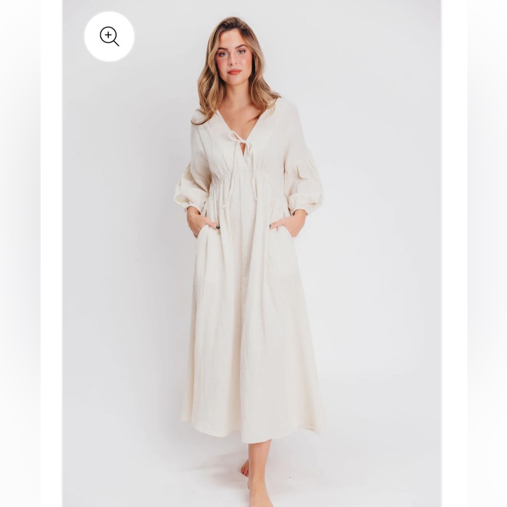 Worth Collective Saha Gauze Midi Dress
